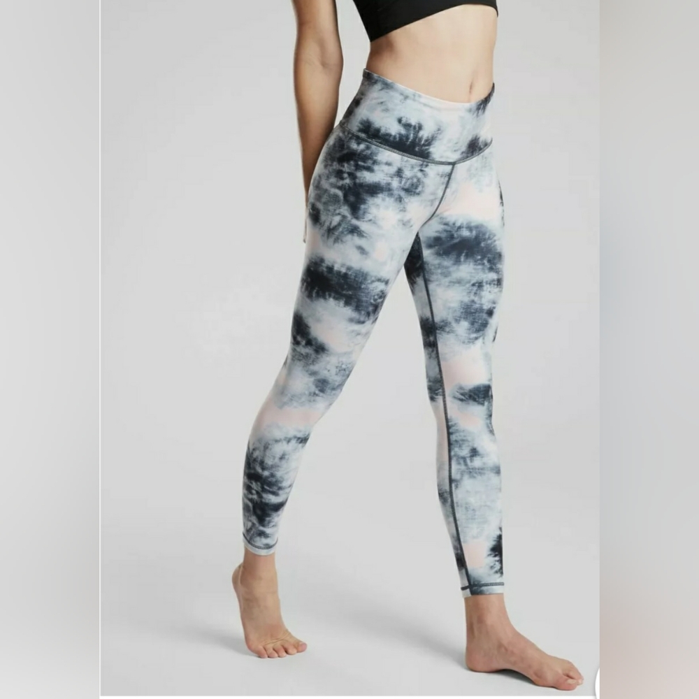 ATHLETA  Elation Ice Dye 7/8 Tight in Powervita,Orchid Pink HR Legging - M